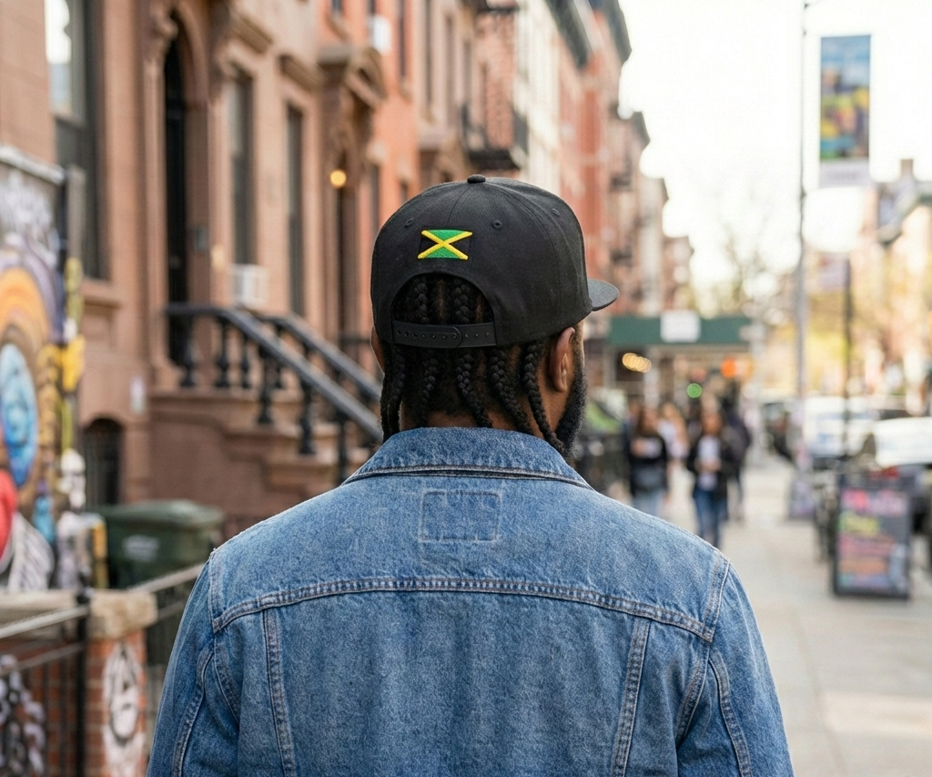 Bad & BBC Rich Snapback Hat – 3D Puff Embroidered Rasta Jamaica Flat Brim Cap