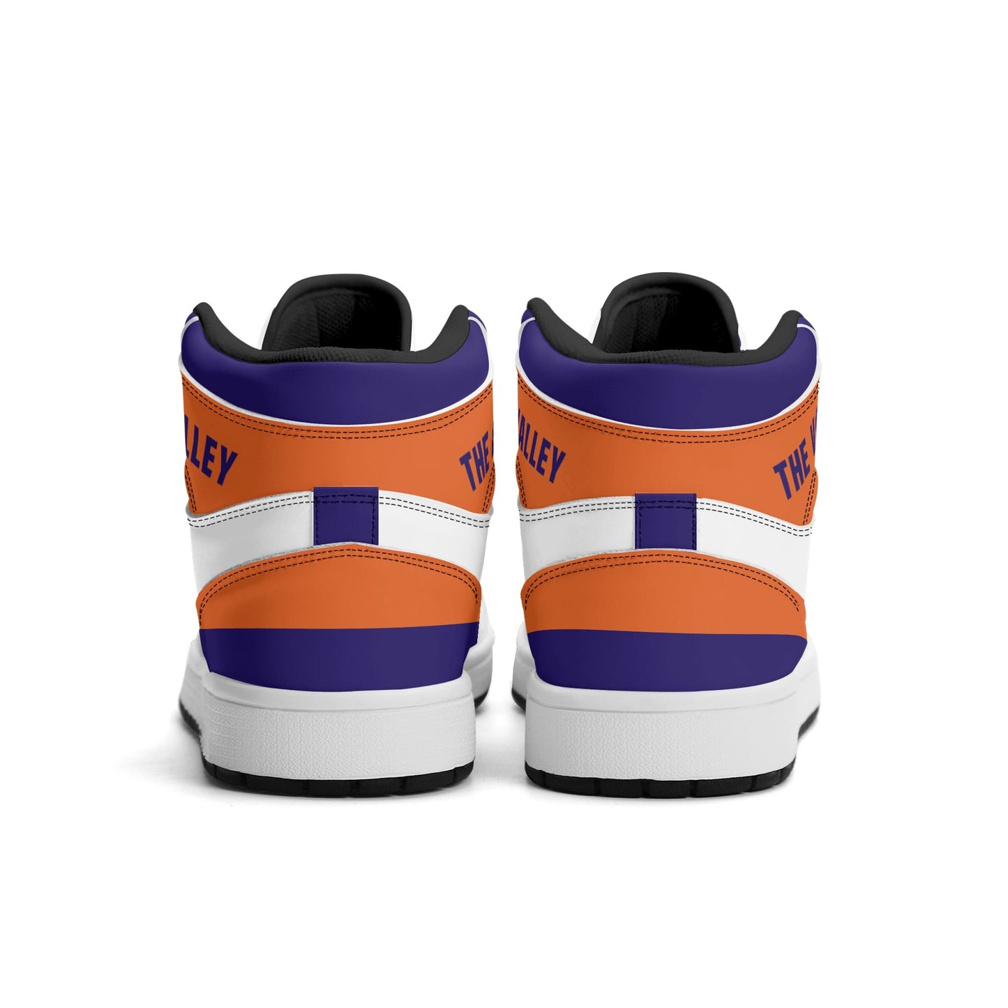 Phoenix basketball-inspired high top sneakers in white with all-over city graphic printed upper