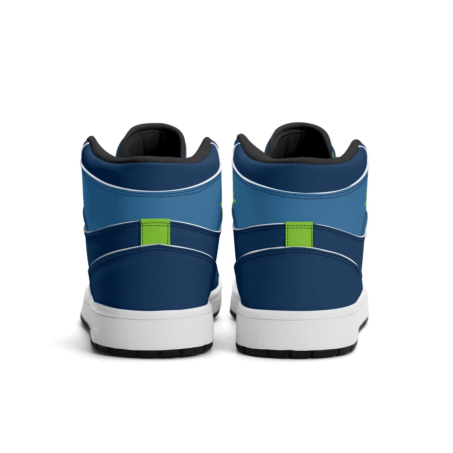 Minnesota basketball-inspired high top sneakers in navy with all-over city graphic printed upper