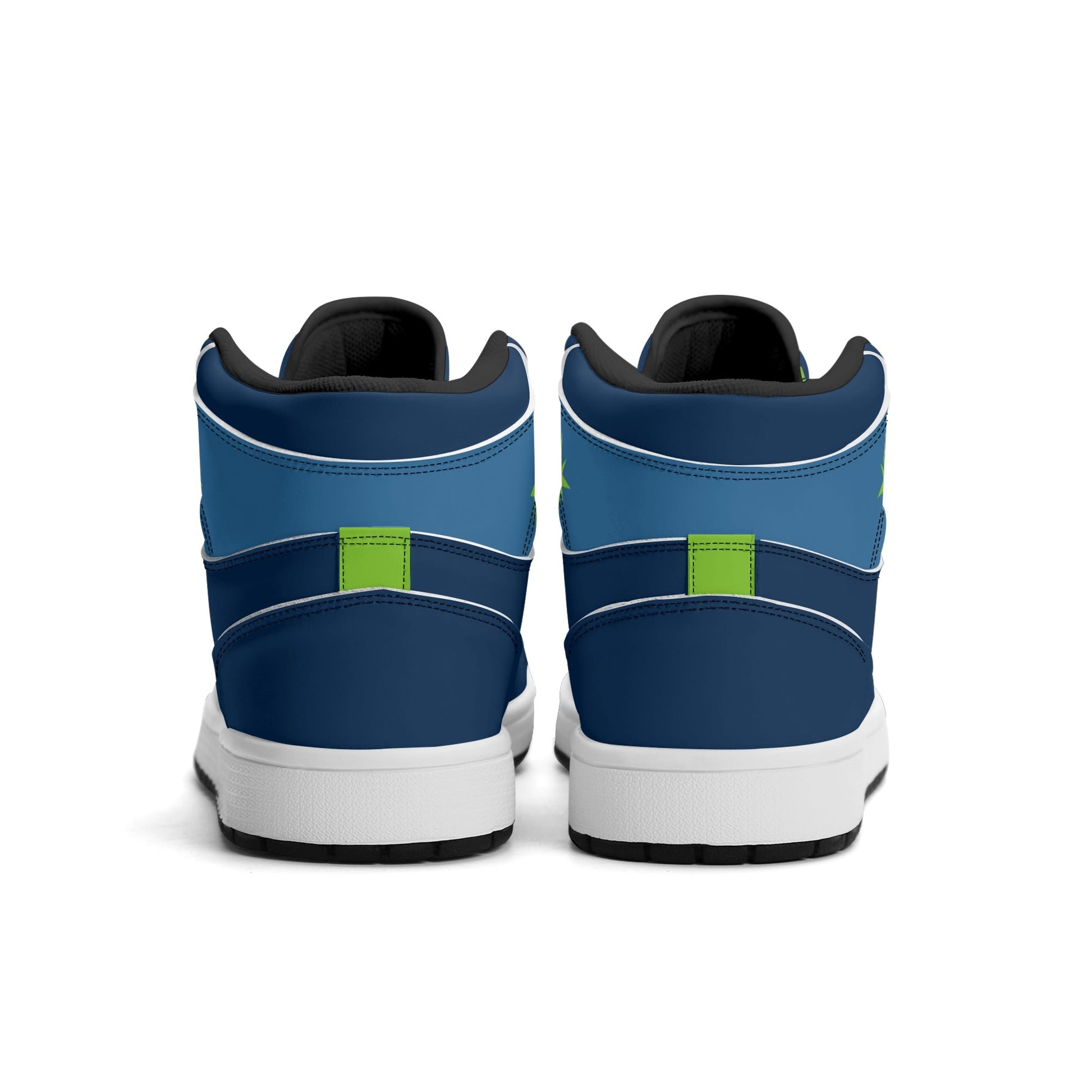Minnesota basketball-inspired high top sneakers in navy with all-over city graphic printed upper
