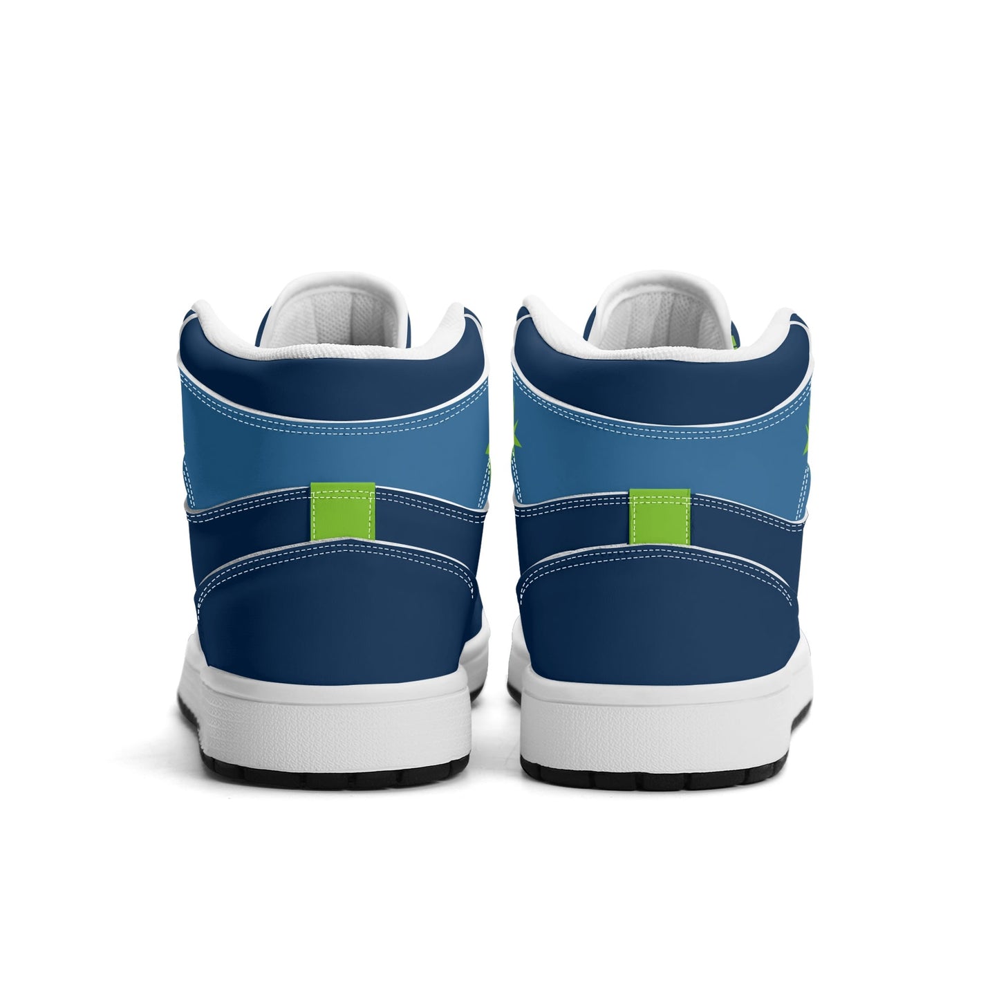 Minnesota basketball-inspired high top sneakers in navy with all-over city graphic printed upper