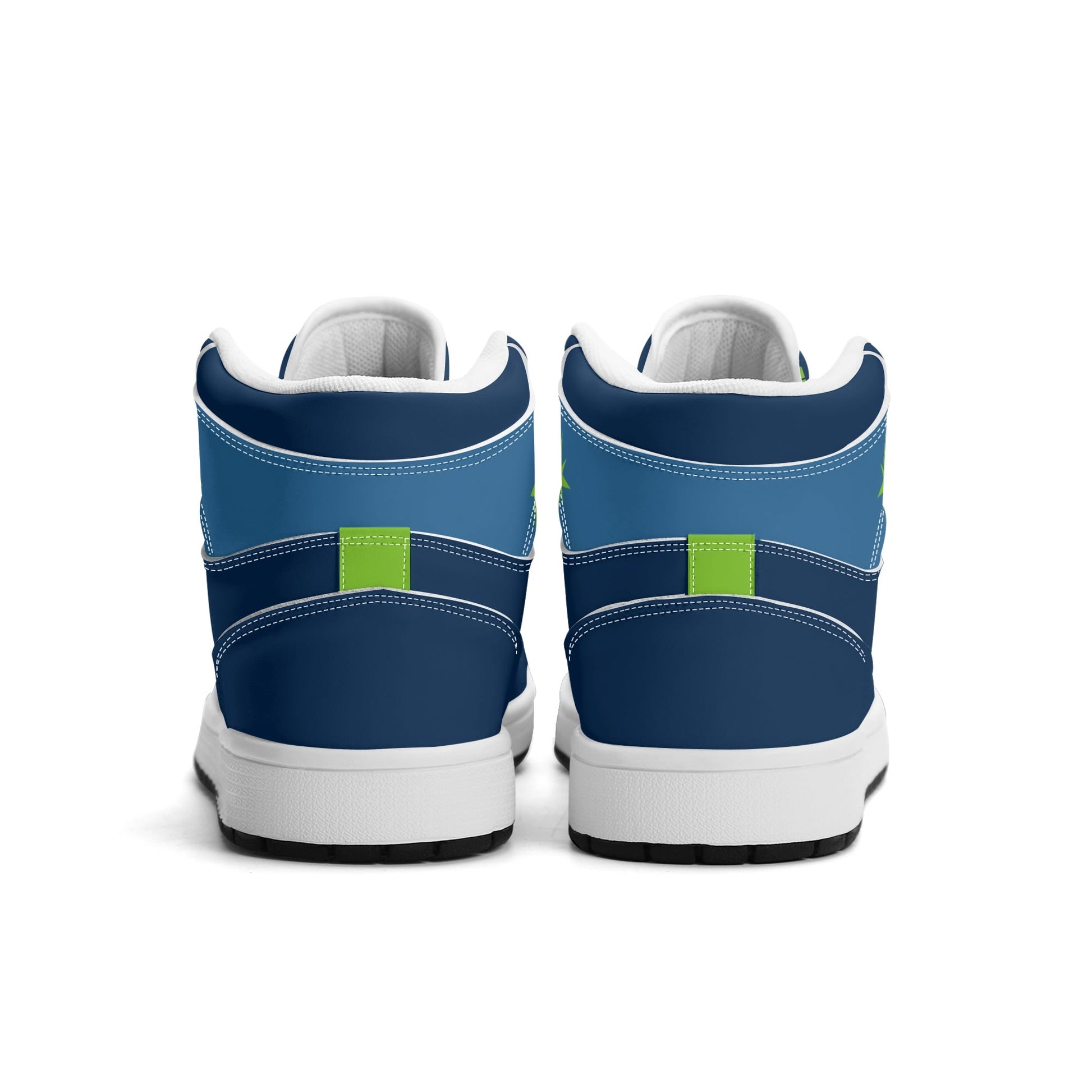 Minnesota basketball-inspired high top sneakers in navy with all-over city graphic printed upper