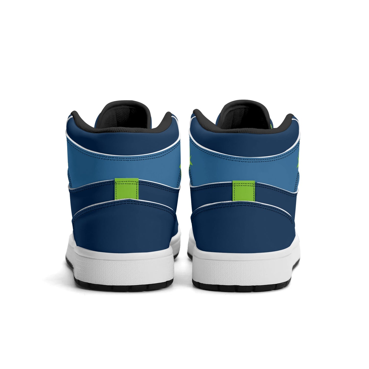 Minnesota basketball-inspired high top sneakers in navy with all-over city graphic printed upper