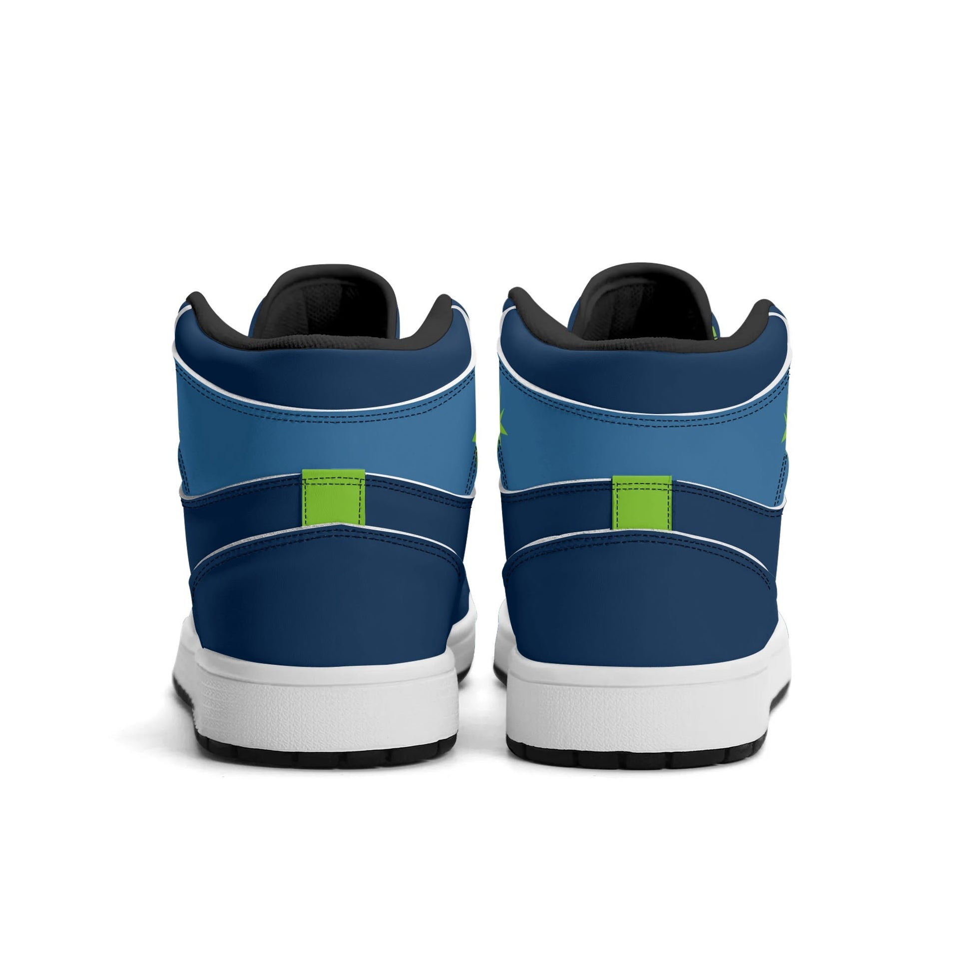 Minnesota basketball-inspired high top sneakers in navy with all-over city graphic printed upper