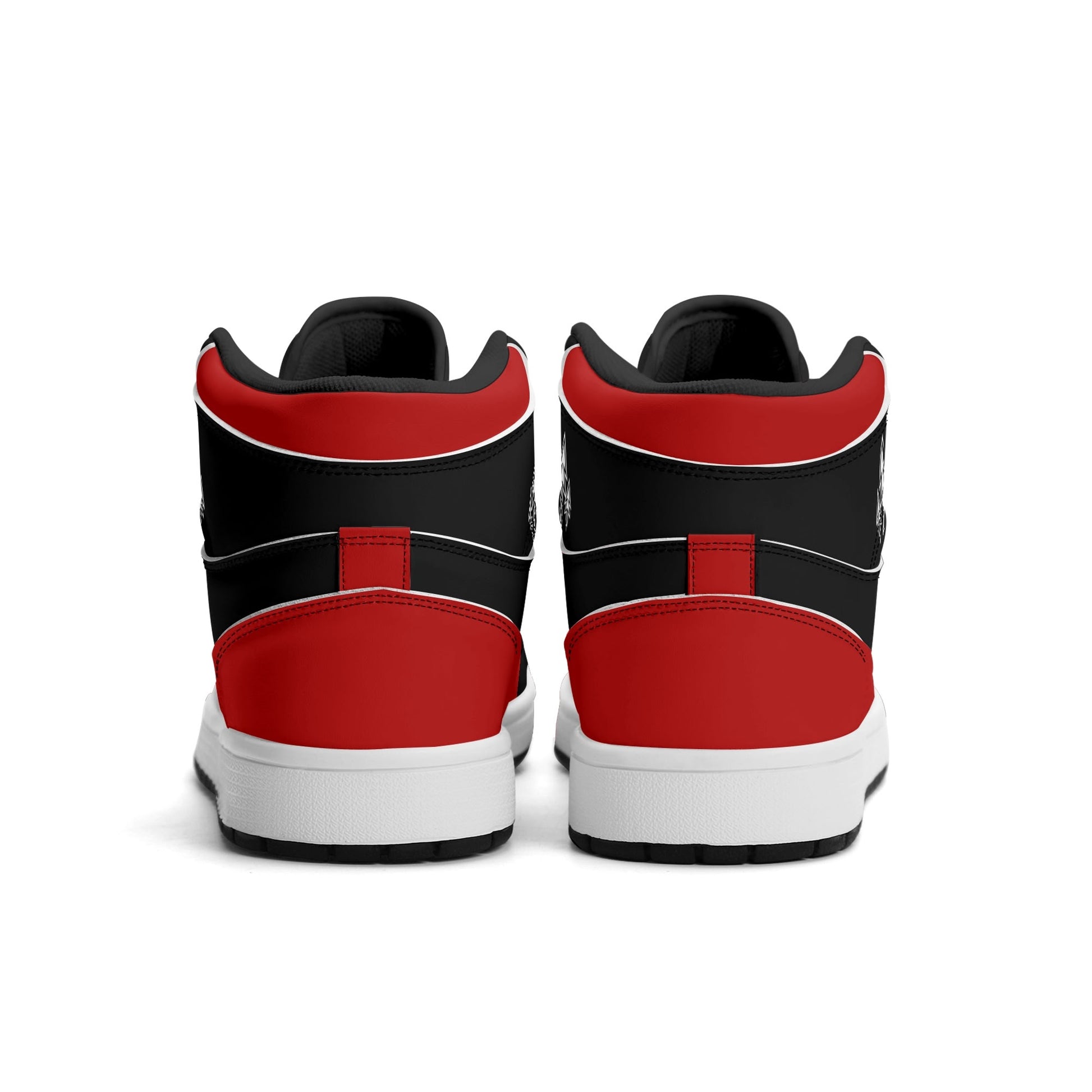 Portland basketball-inspired high top sneakers in black with all-over city graphic printed upper