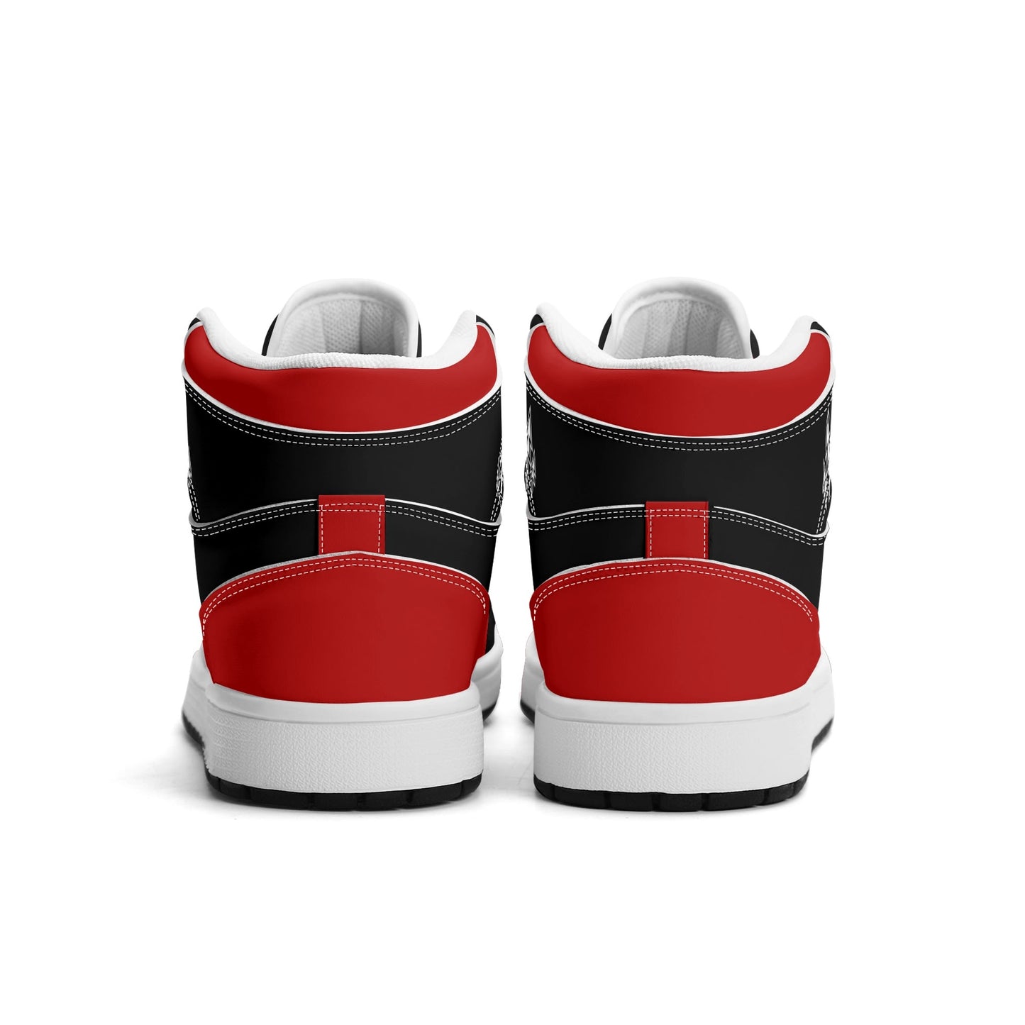 Portland basketball-inspired high top sneakers in black with all-over city graphic printed upper