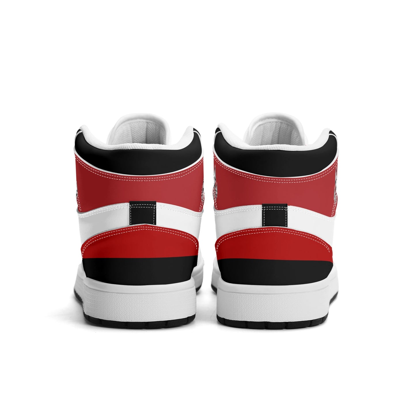 Portland basketball-inspired high top sneakers in white with all-over city graphic printed upper