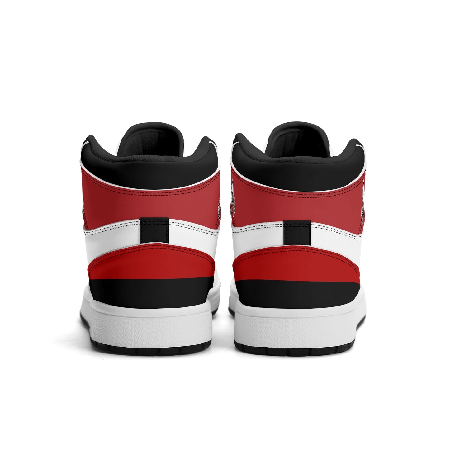 Portland basketball-inspired high top sneakers in white with all-over city graphic printed upper