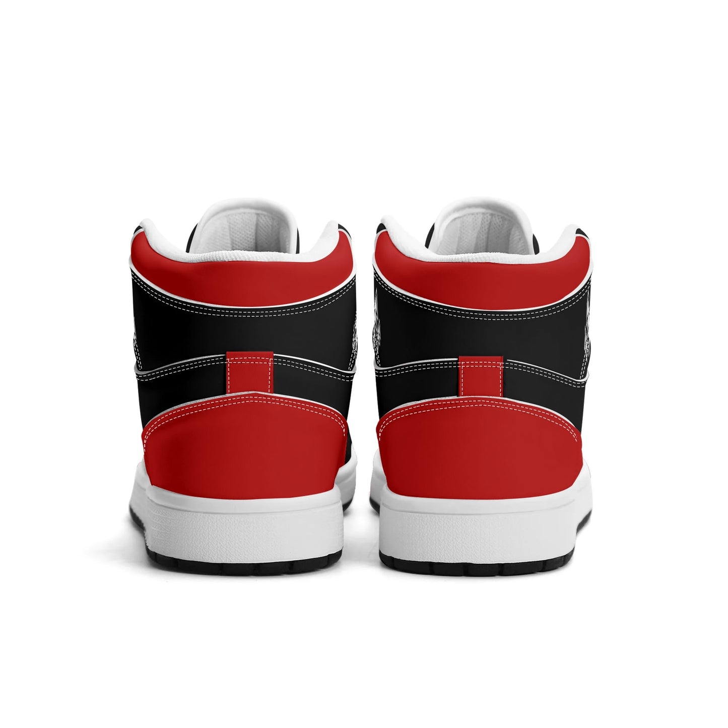 Portland basketball-inspired high top sneakers in black with all-over city graphic printed upper