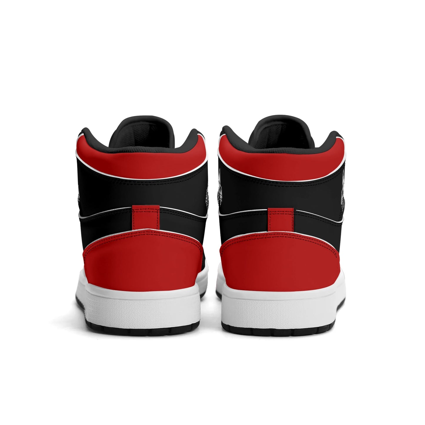 Portland basketball-inspired high top sneakers in black with all-over city graphic printed upper