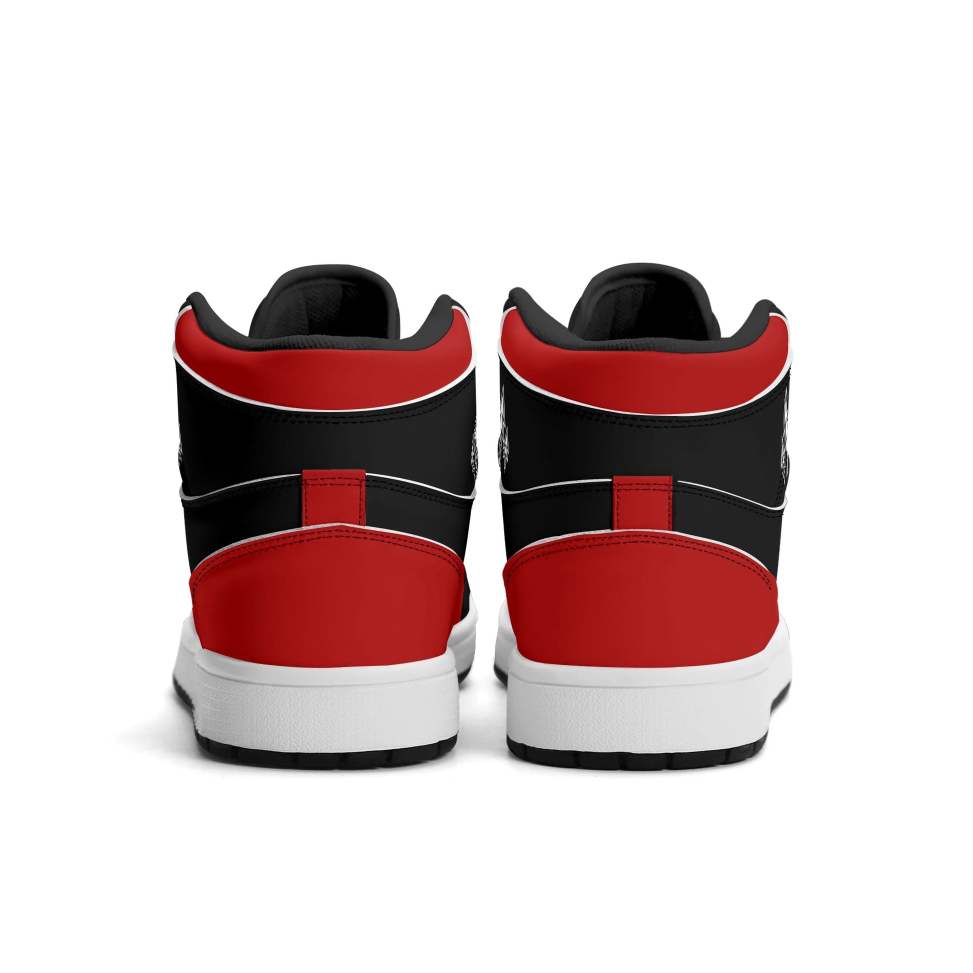 Portland basketball-inspired high top sneakers in black with all-over city graphic printed upper