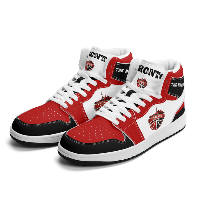 Toronto Basketball-Inspired High Top Sneakers White - Jamrock High