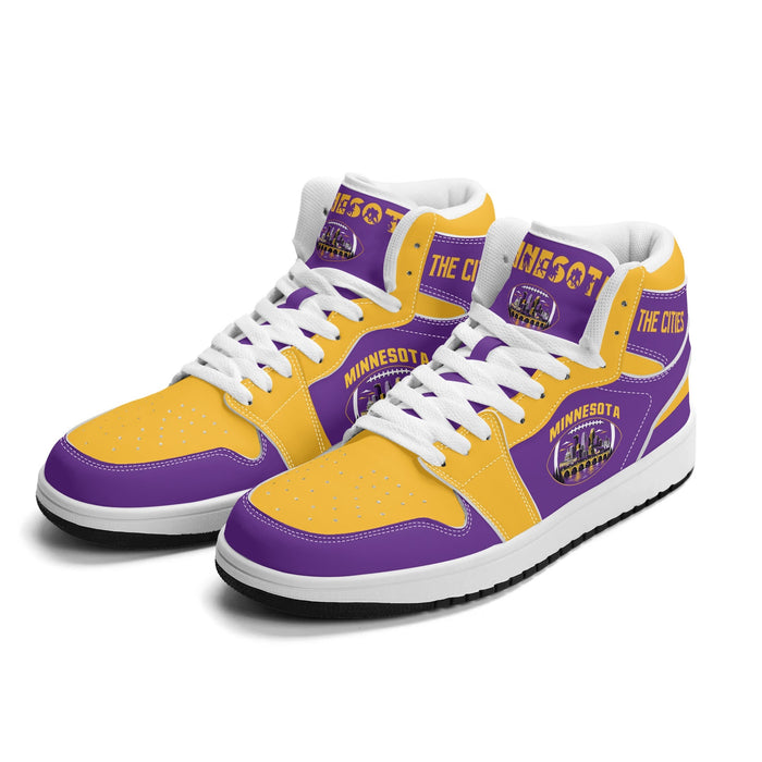 Minnesota Football-Inspired High Top Sneakers Purple - Jamrock High