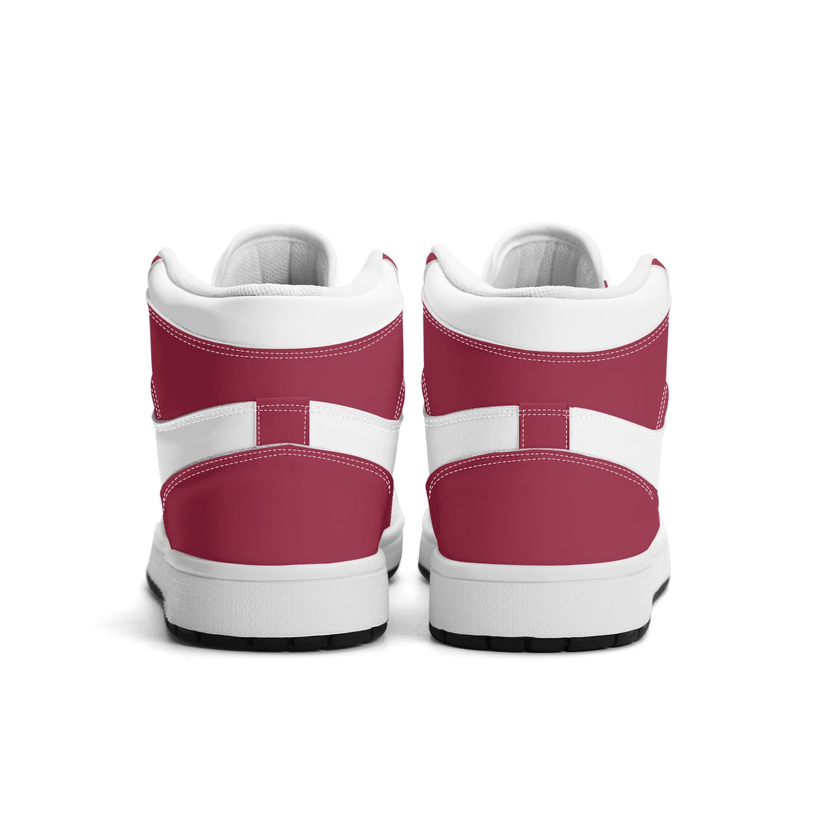 Arizona football-inspired Jamrock High top sneaker in white and cardinal red with a Phoenix skyline football badge and AZ ankle mark