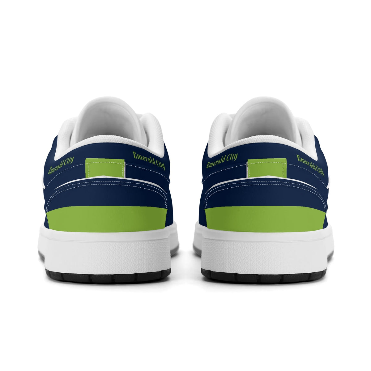 Seattle football Jamrock Low top sneakers in navy, green with football badge with the Space Needle and Mount Rainier