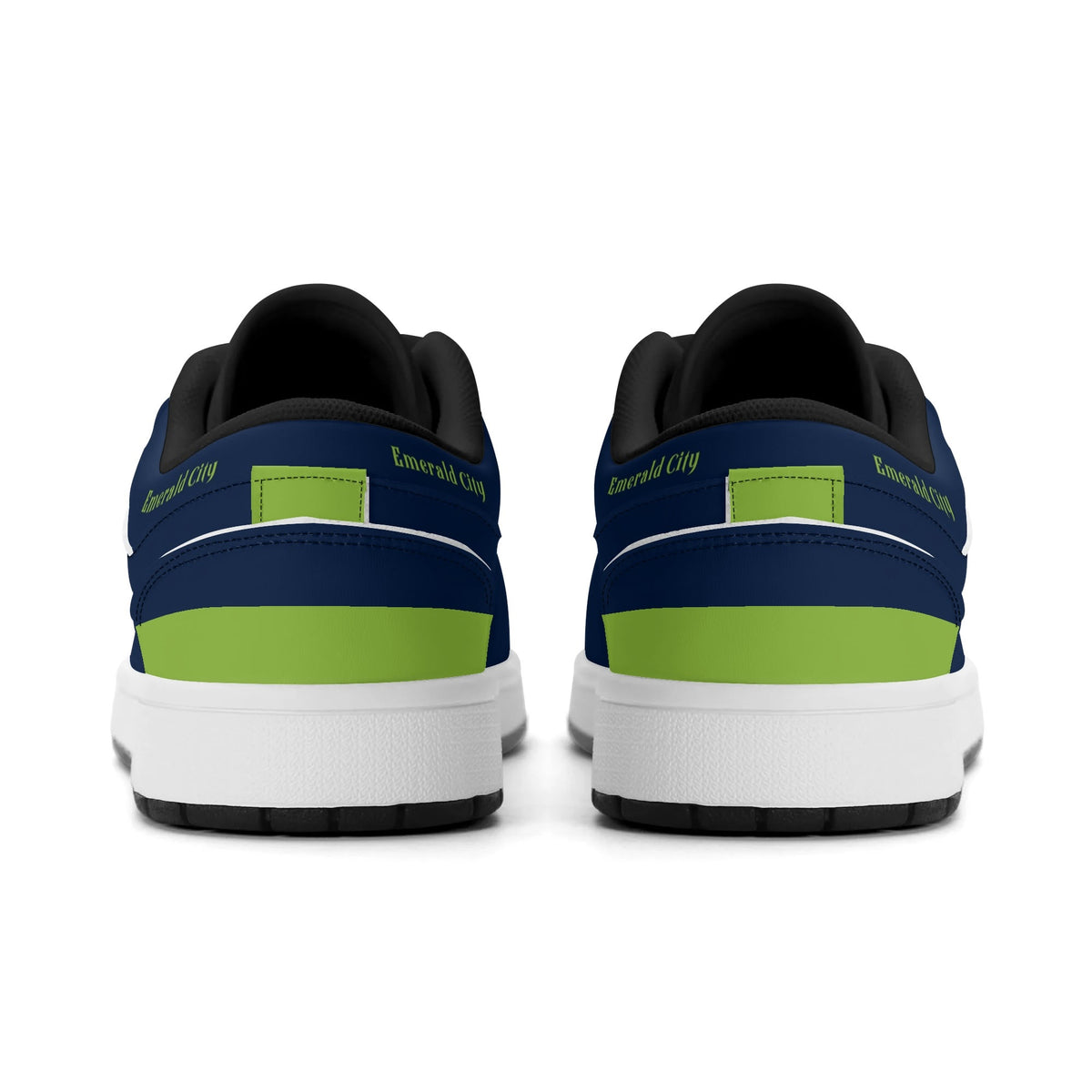 Seattle football Jamrock Low top sneakers in navy, green with football badge with the Space Needle and Mount Rainier