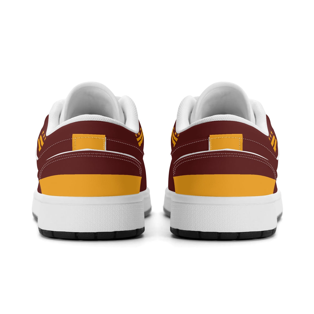 Washington football Jamrock Low top sneakers in maroon, gold with football badge with the Capitol skyline