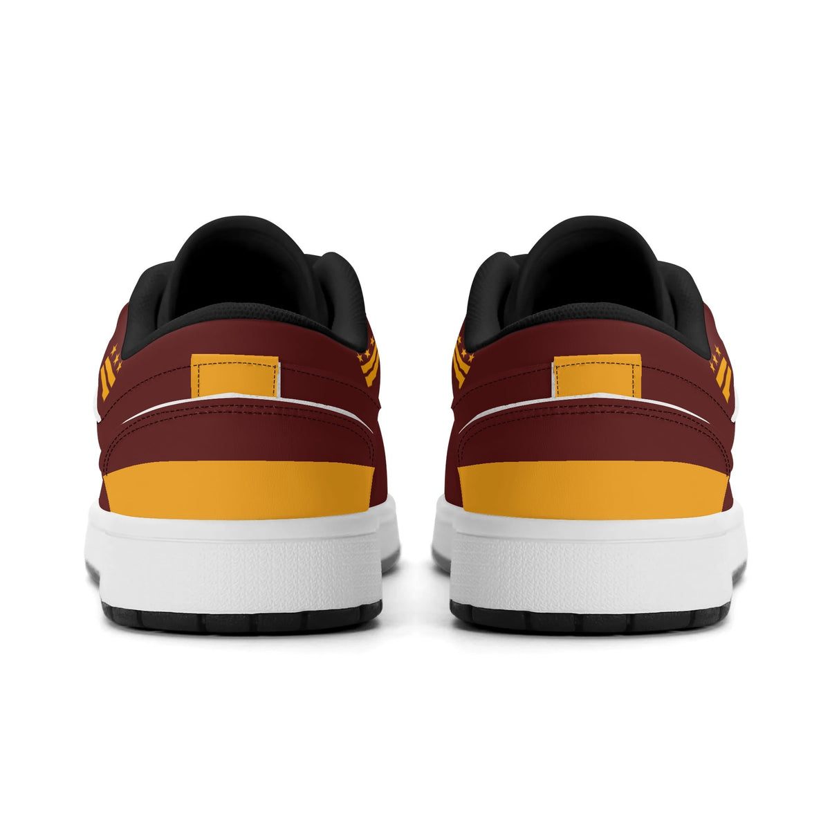 Washington football Jamrock Low top sneakers in maroon, gold with football badge with the Capitol skyline