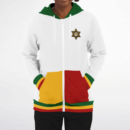 Rasta Lion Of Judah Casual Zip Up Hoodie