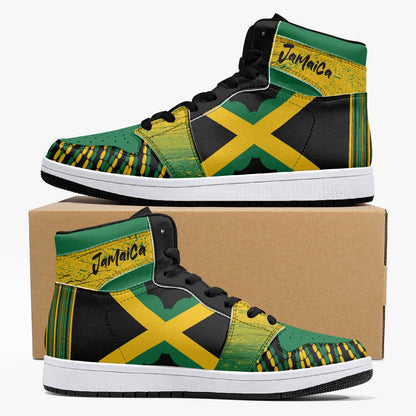 Jamaican Flag Colors Shoes Hightop Basketball Sneakers