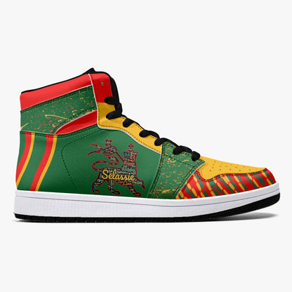 Rasta Shoes Lion of Judah Hightop Basketball Sneakers - Green