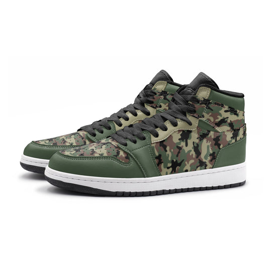 Camo Basketball Sneakers, Army Green Shoes, Green Camo Shoes,