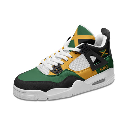 Jamaica Flag Shoes - Rebel Sole Mid Top Sneakers - Yaadie Pride
