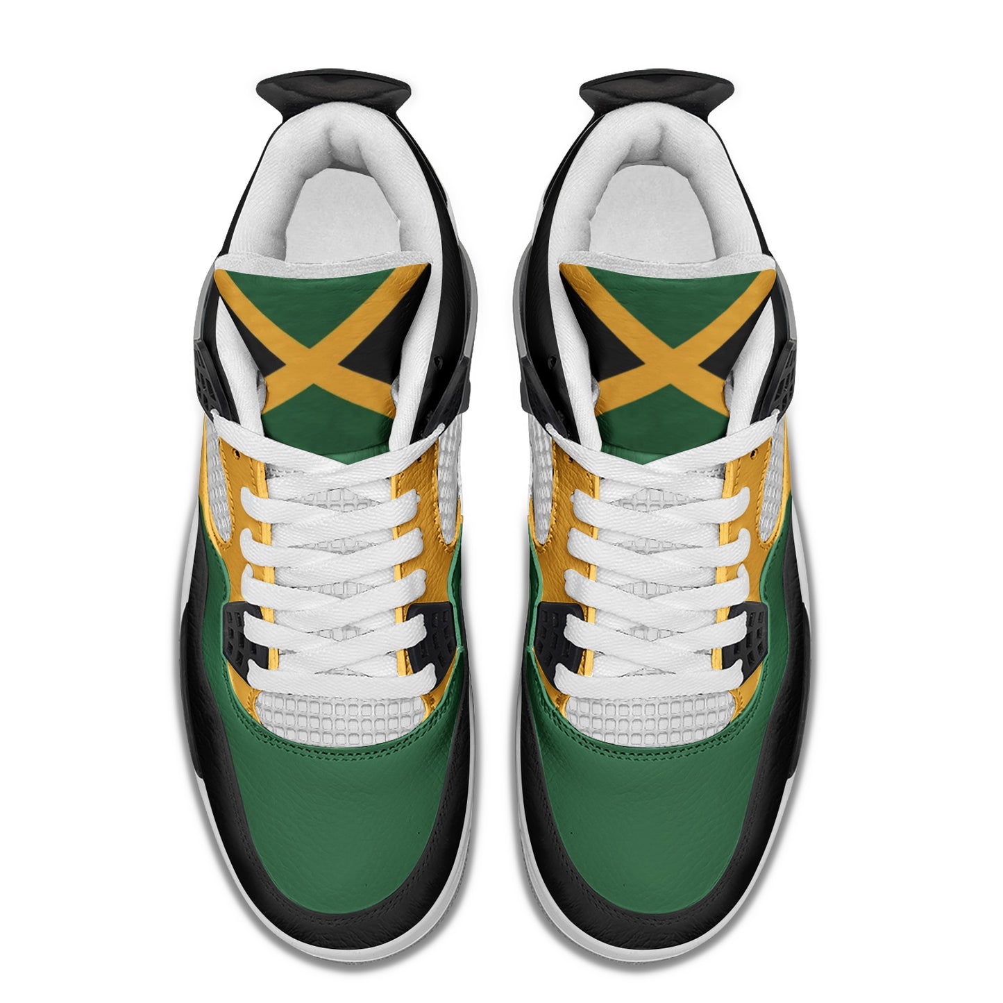 Jamaica Flag Shoes - Rebel Sole Mid Top Sneakers - Yaadie Pride