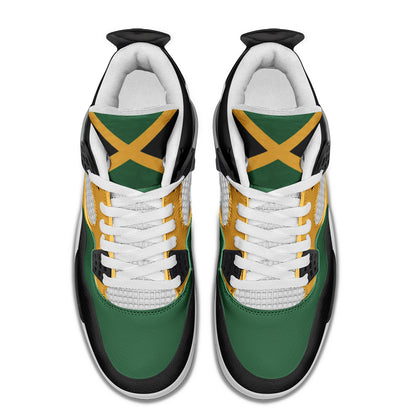 Jamaica Flag Shoes - Rebel Sole Mid Top Sneakers - Yaadie Pride
