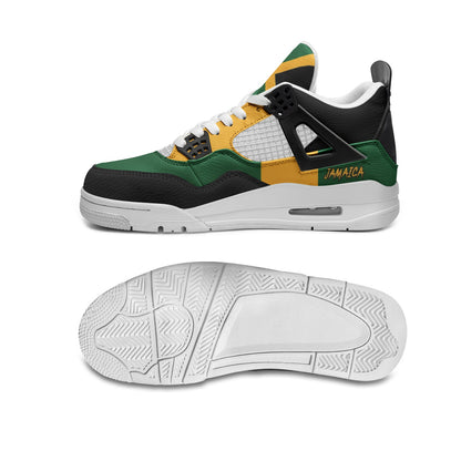 Jamaica Flag Shoes - Rebel Sole Mid Top Sneakers - Yaadie Pride