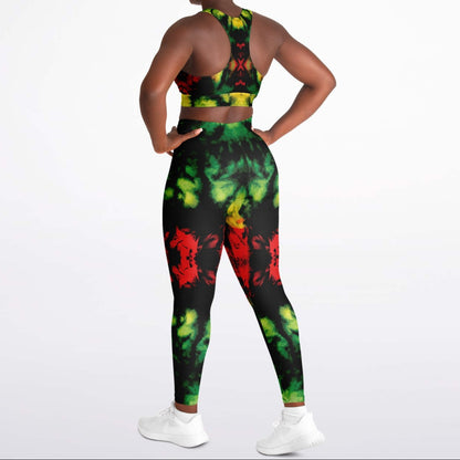 Rasta Haze Padded Sports Bra & Leggings Set