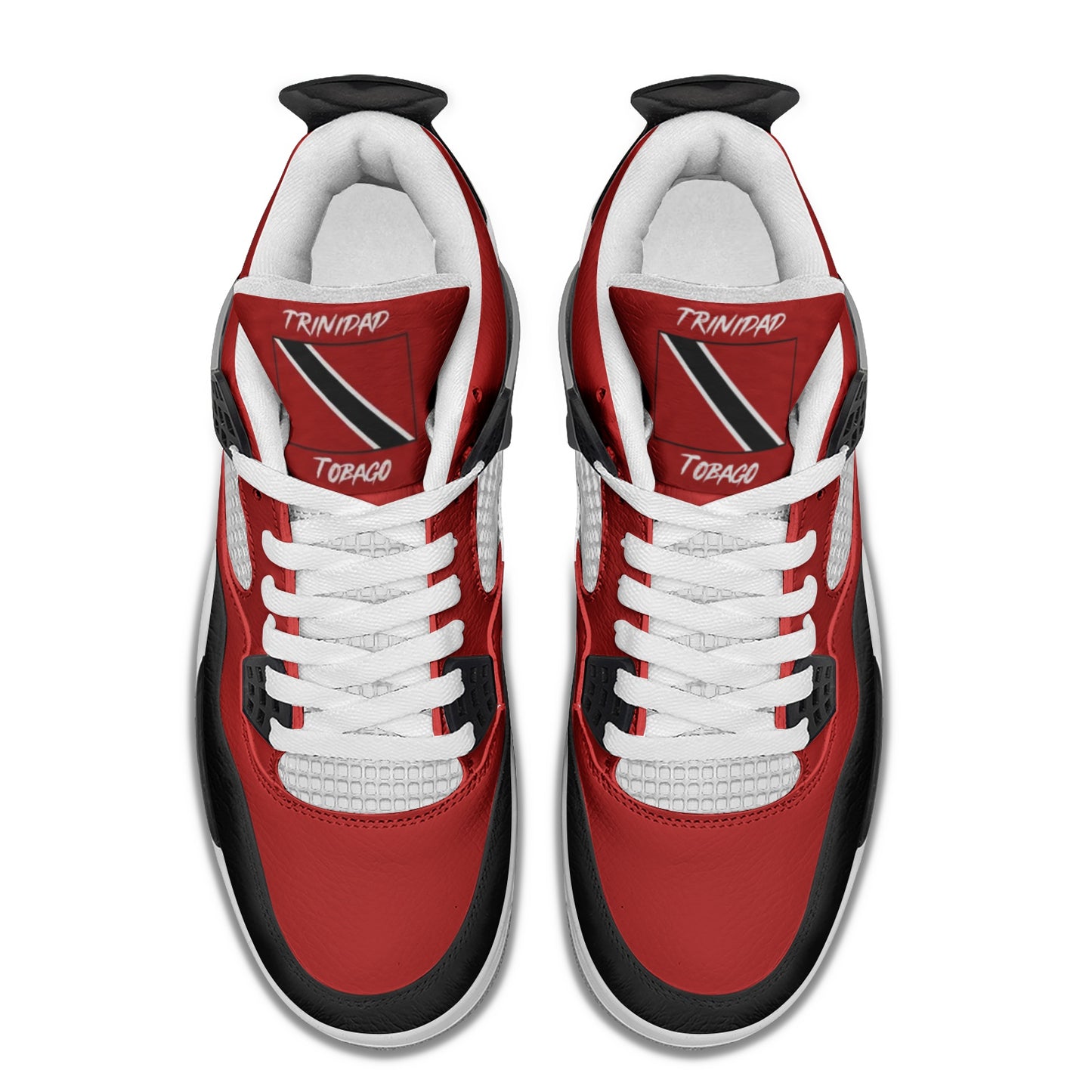 Trinidad and Tobago flag shoes with red black and white design - image 3