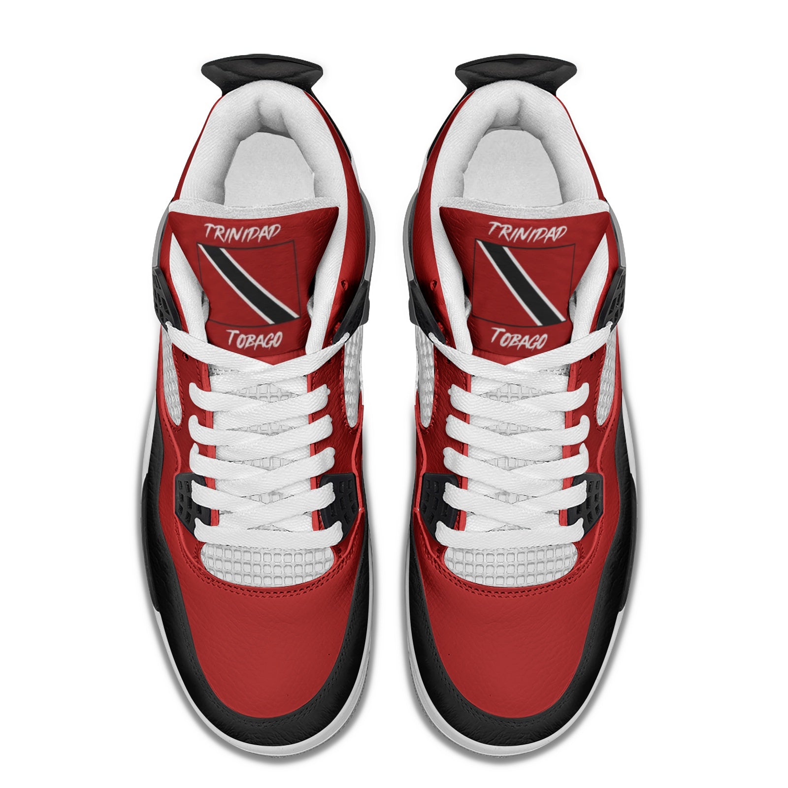 Trinidad and Tobago flag shoes with red black and white design - image 3