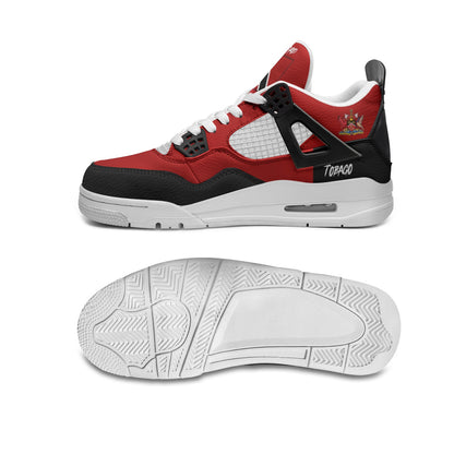 Trinidad and Tobago flag shoes with red black and white design - image 5