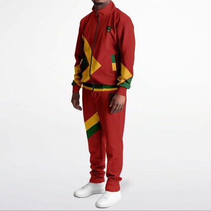 Rasta Tracksuit - Lion Of Judah Red