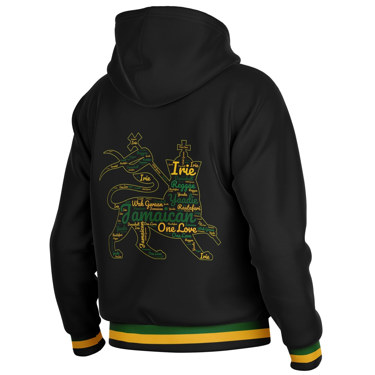 Jamaica Lion Of Judah Hooded Baseball Jacket