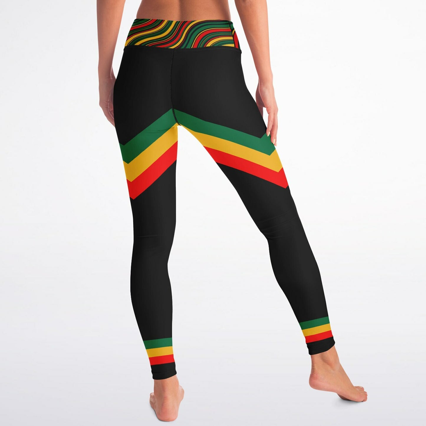 Rasta Padded Sports Bra & Yoga Leggings Set