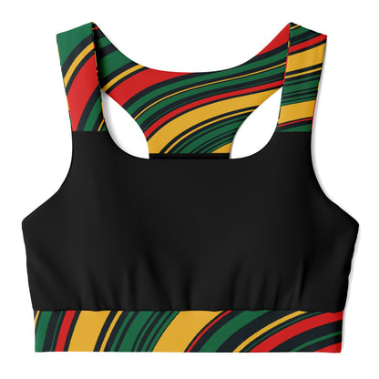 Rasta Padded Sports Bra
