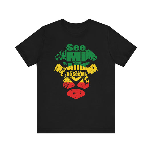 Rasta Lion Head "See Mi and No See Mi" T-Shirt