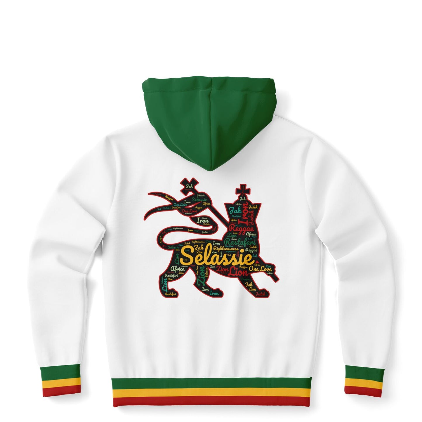 Rasta Lion Of Judah Casual Zip Up Hoodie