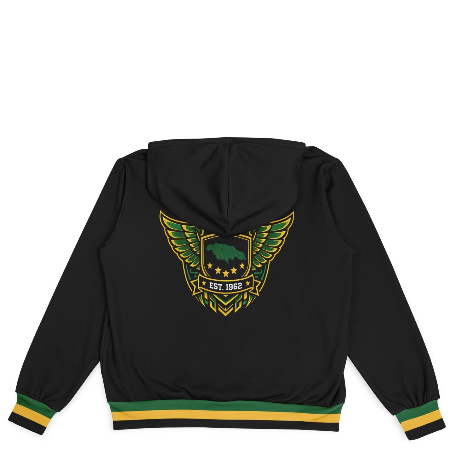Jamaica Crest Hooded Baseball Jacket