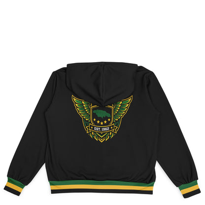 Jamaica Crest Hooded Baseball Jacket