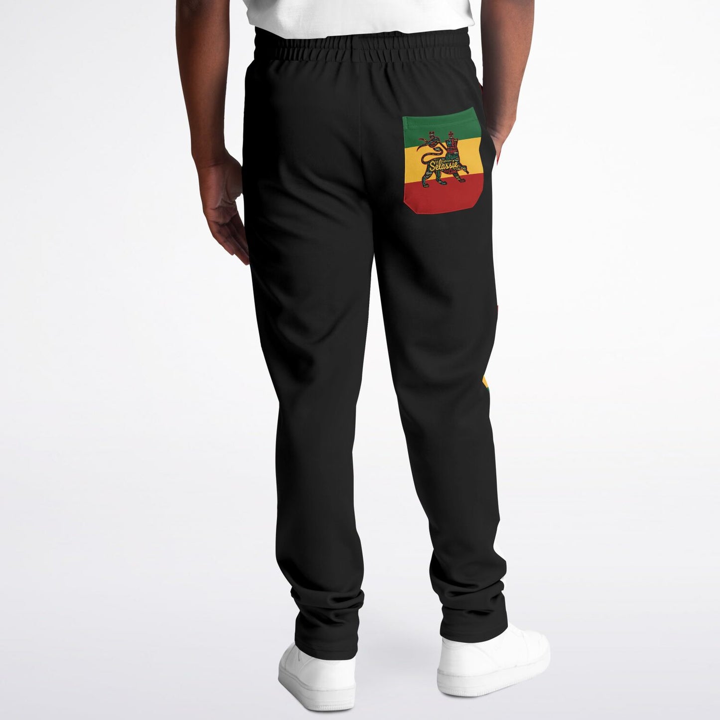 Rasta Track Pants - Ocho Rios Stripe White Black - Athletic