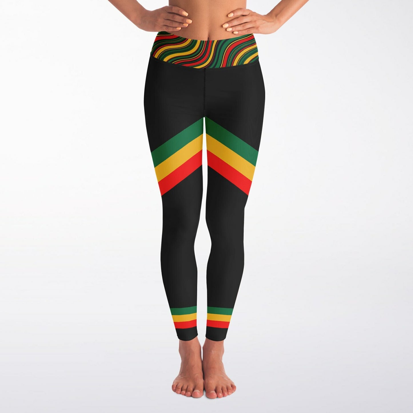 Rasta Padded Sports Bra & Yoga Leggings Set