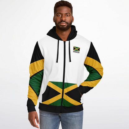 Jamaica Fleece Lined Zip Up Hoodie