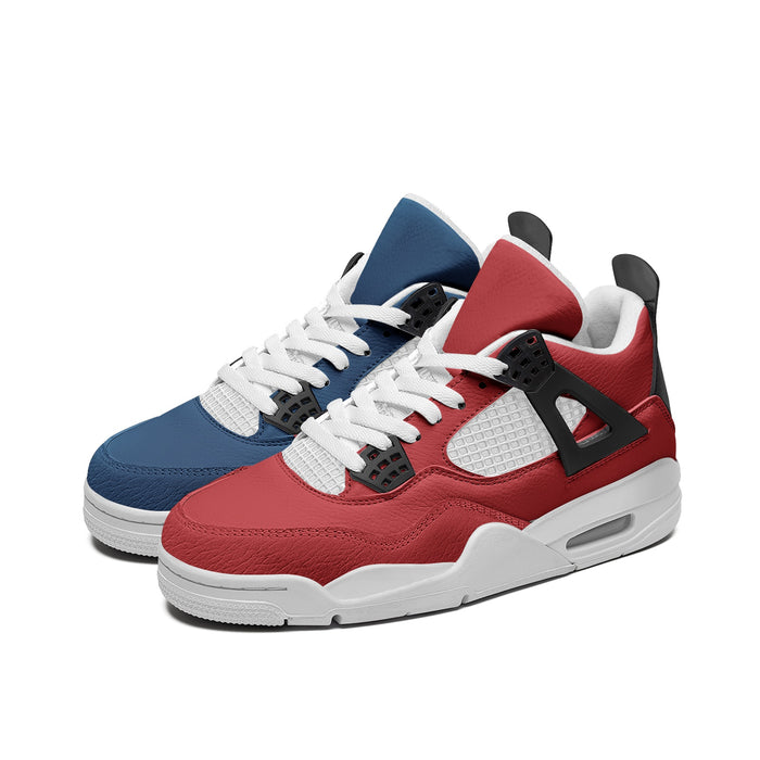 USA Red Blue Flag Shoes - Rebel Sole Mid Top Sneakers