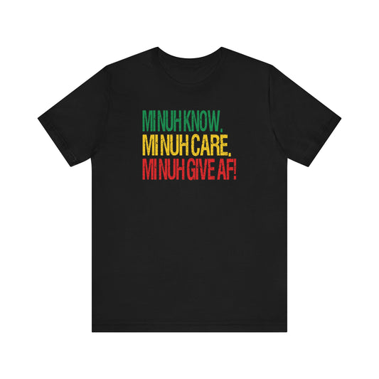 Rasta Colors IDK IDC IDGAF Tee