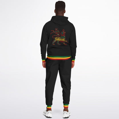 Rasta Casual Zip Up Hoodie & Jogger Set