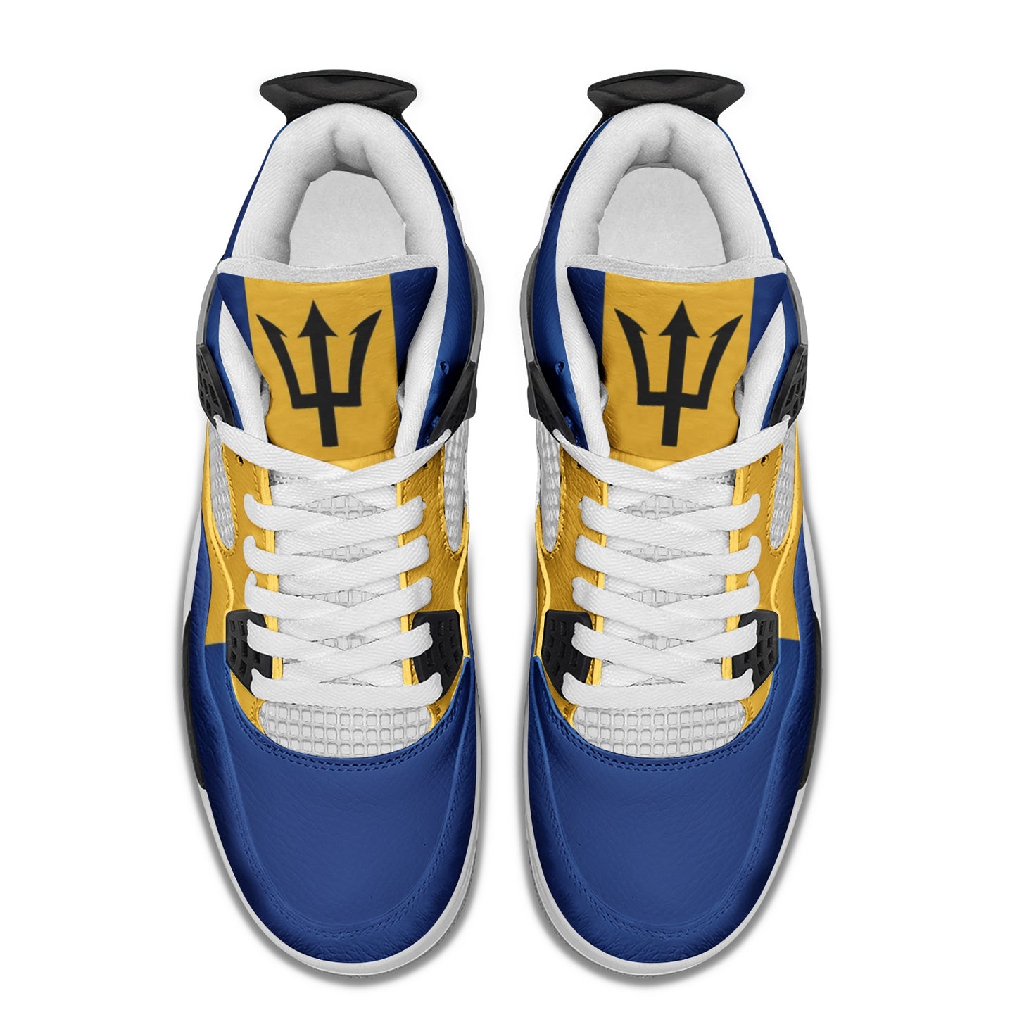 Barbados flag shoes with blue yellow and black Bajan design - image 4