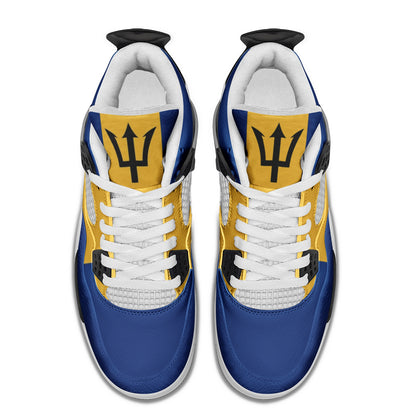 Barbados flag shoes with blue yellow and black Bajan design - image 4